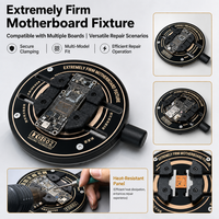 KEGUAN KG-TG002 Support de réparation professionnel pour carte mère, pince à 4 points, support de PCB en verre trempé résistant à la chaleur, outils