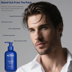 <span class=keywords><strong>Limpiador</strong></span> Facial <span class=keywords><strong>Hidratante</strong></span> para Hombre, Limpia Profundamente los Poros, Exfolia, Ilumina, Refrescante, con Aloe Vera, Ácido Hialurónico y Niacinamida - Product Image 4