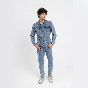 Chaqueta Vaquera Moderna para Hombre, Diseño Personalizado, Estilo Hip Hop Urbano, Chaqueta de Algodón de Alta Calidad, Chaqueta Vaquera Cortavientos a la Moda - Product Image 1