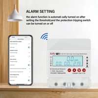 Compteur d'énergie monophasé WiFi Tuya 100A avec protection contre les surtensions et les sous-tensions, mesure bidirectionnelle de l'électricité, compteur de puissance kWh EAEMP1