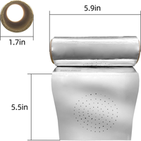 Feuille d'aluminium perforée de qualité alimentaire pour chicha, rouleau de 15 cm, couleur personnalisée, usage intensif, pour papier à chicha, boîte de feuille d'aluminium pour usage alimentaire