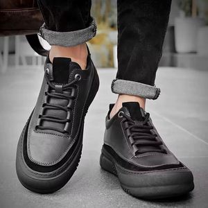 Sneakers tendance pour hommes, nouveaux mocassins respirants, chaussures en cuir décontractées - Product Image 5