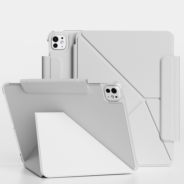 2025 New Design Magnetic Cover Case Grey Color with Magnetic Pencil Holder for iPad Pro 11-Inch(M4 Chip)