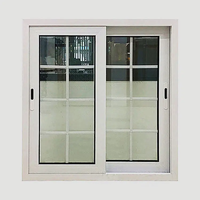 NUOXIN-Ventana de vidrio corrediza Upvc con mosquitera, rejilla corrediza de vinilo de Pvc con triple acristalamiento, vidrio templado blanco