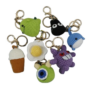 <span class=keywords><strong>Wowei</strong></span> fait à la main Crochet mignon porte-clés sac breloques pour femmes filles enfant sac à main sac à dos sac à main accessoires - Product Image 1