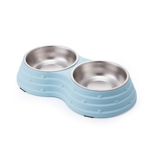 Bol double pour animaux de compagnie Harry YaYa, en acier inoxydable, base rose, pour chats et chiens, pour nourrir et abreuvoir - Product Image 3