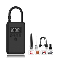 Mini compresseur d'air électrique portatif en plastique, gonfleur de pneus 150 PSI avec éclairage LED pour voiture, moto, vélo, pression numérique