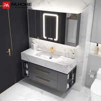 PA kabinet Dinding kabinet desain sederhana dinding mount kamar mandi lemari vanity kamar mandi kontemporer
