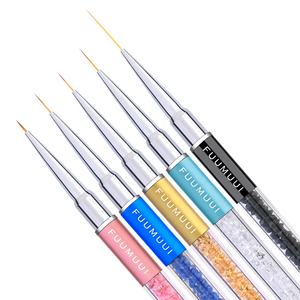 Pincel 3D para <span class=keywords><strong>uñas</strong></span>, delineador de doble punta, larga, pintura de Gel UV acrílico, longitud del pelo <span class=keywords><strong>2022</strong></span> personalizada, 7/9/11/20/25mm - Product Image 1