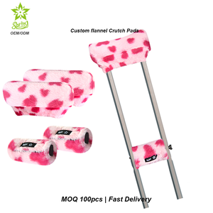 Almohadillas para axilas de Muleta de terciopelo a medida, textura suave, aumenta la comodidad de la piel, correas ajustables para evitar resbalones a largo plazo - Product Image 1