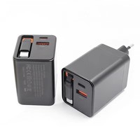 Chargeur rapide multi-ports rétractable 65W PD 3.0 avec protection OVP/OTP, prises interchangeables US/EU/UK pour ordinateur portable et appareils mobiles