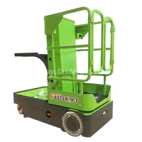 Chariot élévateur électrique de picking et de palettisation Mike High Reach 1 tonne, hydraulique, avec opérateur debout, hauteur de levage 3m, rouge, pour entrepôt