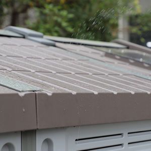 TOPPLA Nouveau style Hangar en plastique HDPE mobile écologique Hangars de jardin de bureau mobiles pour le stockage des outils Hangar extérieur étanche - Product Image 4