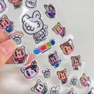 Özel sevimli hayvanlar çevre dostu 3D kabarık çıkartmalar baskı su geçirmez yapıştırıcı çocuklar DIY kabarık çıkartmalar - Product Image 5