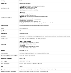 Escáner <span class=keywords><strong>a</strong></span> Color Dúplex Automático DR-M140 A4 con Sensor CMOS 600x600dpi 40 Páginas/Minuto para Documentos de Oficina, Facturas, Tarjetas de Identificación - Product Image 4