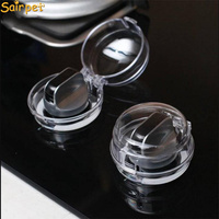 Cache-bouton de cuisinière transparent pour la sécurité des bébés, protection de la sécurité des bébés, cache-bouton de cuisinière à gaz transparent en caoutchouc, verrou de sécurité pour four