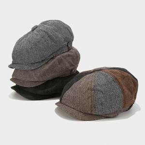 Nouvelles tendances mode automne-hiver 2024 : Bérets britanniques populaires pour hommes et femmes, casquette gavroche à chevrons pour l'extérieur - Product Image 1