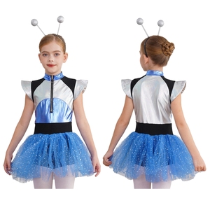Disfraz de Cosplay de Alien para Niñas de 6 a 16 Años, Vestido con Aro para el Cabello de Alien, Conjunto para Actuaciones, Baile, Fiestas Temáticas - Product Image 1