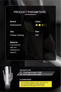 Dukungan pergelangan tangan silikon Gym angkat berat logo kustom pegangan tangan kulit sapi serat mikro pendukung pergelangan tangan telapak tangan - Product Image 6