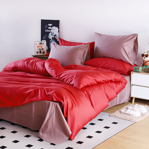 Juego de Ropa de Cama de Lujo de Cinco Estrellas, 100% Algodón Percal Satinado, Moderno, 200 Hilos, Incluye Funda Nórdica y Sábana - Product Image 1