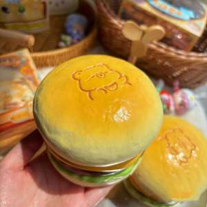 NEW Cream Bread Roll & Hamburger PU Squeeze <b>Toy</b>-super Sticky Food-themed Stress Relief for Kids Adults Enhance Mood Therapy - Product Image 2