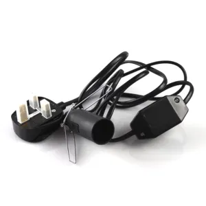 Elektrischer 250-V-Stecker Netz kabel clip E14 E22 E27 E26 Sockel dimmersc halter UK Salz lampe Stromkabel