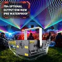 Projecteur laser professionnel DMX RGB 3D à faisceau lumineux pour extérieur, effet ciel étoilé, haute puissance 50W, IP65