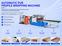 Machine automatique de production pour le façonnage du bois, avec pompe à engrenages pour le cintrage d'angles de longues planches de bois