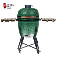 SEB KAMADO Gril de barbecue au design en forme de SE-21 pouces KAMADO Cuisine d'extérieur Barbecue de jardin Barbecue au charbon de bois en céramique