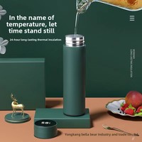 Thermos portable avec affichage de la température, en acier inoxydable 316, isolé sous vide, performance thermique de 6 à 12 heures, pour hommes et femmes