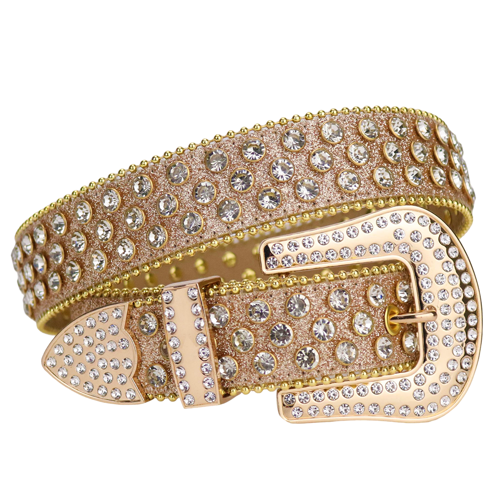 Sparkly Rockstar Western Punk Men Rhinestone Belts With Diamond