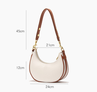 Sac à main tendance en cuir PU microfibre avec bouton bonbon, bandoulière simple, chaînes, imperméable, logo personnalisé, boîte cadeau – Vente chaude