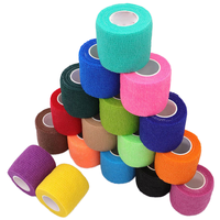 Bande de maintien adhésive en polyester de 5 cm pour football, fitness, sport, bandes de maintien pour les mains et les poignets, soutien du genou, bande de maintien pour chaussettes de football