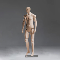 Maniquí Masculino Articulado Realista de Cuerpo Completo Multifuncional con Piel Mate Realista, Pose Ajustable y Articulaciones Móviles