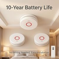 Détecteur de fumée sans fil interconnecté en gros SD-431RF, capteur d'alarme incendie à batterie 10 ans, certifié EN14604, liaison RF