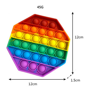 Les dessins de dessin animé peuvent être personnalisés <span class=keywords><strong>jeu</strong></span> de table pour enfant jouets à bulles à éclater article arc-en-ciel - Product Image 5