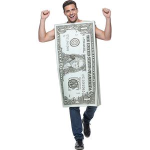 Disfraz de billete de dólar estadounidense para hombre, traje de dinero andante para Halloween, cosplay, fiesta - Product Image 2