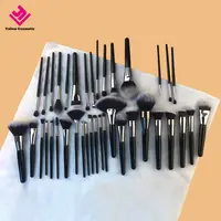 Personalized Wooden Handle Makeup Brush Set