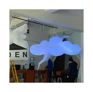 Teto Branco Nuvem LED Inflável Nuvem com Iluminação para Publicidade