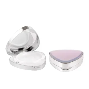 Factory Supply 15g Customization Dressing Makeup Triangle Small Mini Cosmetic Foundation Box BB Air Cushion Case For Cc Cream