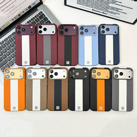 Étui de téléphone en cuir PU à rayures verticales de luxe pour iPhone 17 18 Pro Max, antichoc, magnétique, pour affaires, protection mobile S26U