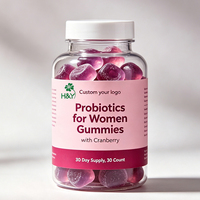 Gummies Probiotiques à l'Extrait Naturel de Plantes et à l'Orme Rouge pour Femmes