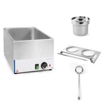 Chauffe-Plats Électrique Portable en Acier Inoxydable pour Buffet de Restaurant, Bain-Marie de Table 1/3 GN
