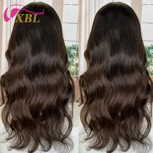 XBL Bleached Knots Natural Virgin Human Hair Stylist Wig Salon Custom Wholesale Ready To Wear Wig Human Hair Hd Lace Front Wigs