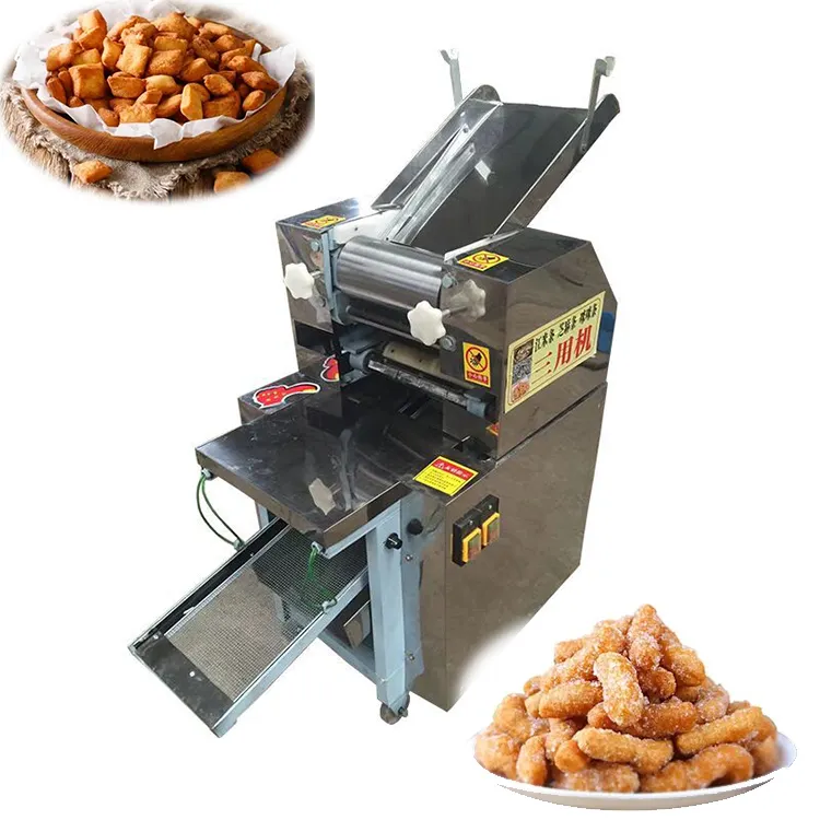 Máquina de fazer cubos de salgadinhos crocantes para massa, máquina de corte de Chin Chin crocante frito, melhor preço