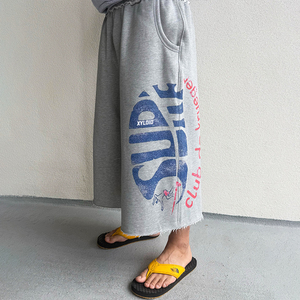 Pantalones Cortos de Chándal para Hombre con Dobladillo sin Rematar, Estampado DTG, Diseño de Moda Urbana, Casual, Holgados, Personalizados de Fábrica - Product Image 1
