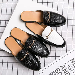 Zapatillas de cuero sin talón para hombre, estilo mocasín, ligeras, para exteriores, para las cuatro estaciones, talla grande, modelo 2026 - Product Image 1