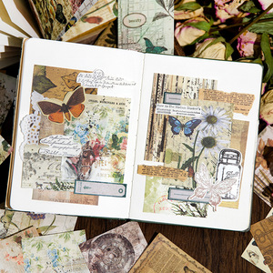 100 Hojas/Paquete, Papel Decorativo, Serie de Poesía Moteada, Material Retro para Decoración, Pegatinas para Coser, Mensajes, Notas, 6 Modelos - Product Image 5