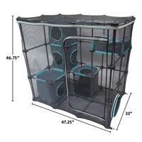 Lit et maison pour animaux de compagnie écologiques, imperméables, amovibles, lavables, en maille, pliables et portables pour chats, chiens et petits animaux