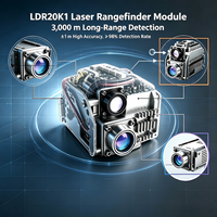 Módulo Láser Pulsado Compacto ERDI de 1064nm, 20mJ, 10ns, 0.6mrad para Carga Óptica Electroláser de Gimbal para UAV